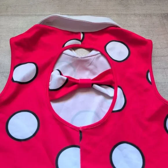 Disney Red Minnie Mouse Dress Pocka Dots Size M - Picture 8 of 8
